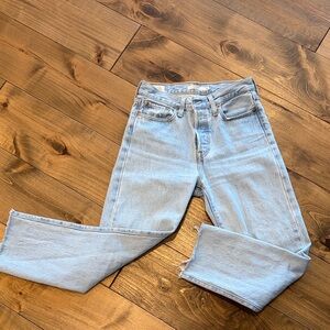 Wedgie straight Levi's Light Blue High Rise Women Jeans